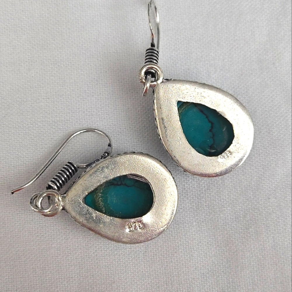 SANTA ROSA Turquoise & Sterling Silver Earrings - Picture 4 of 6